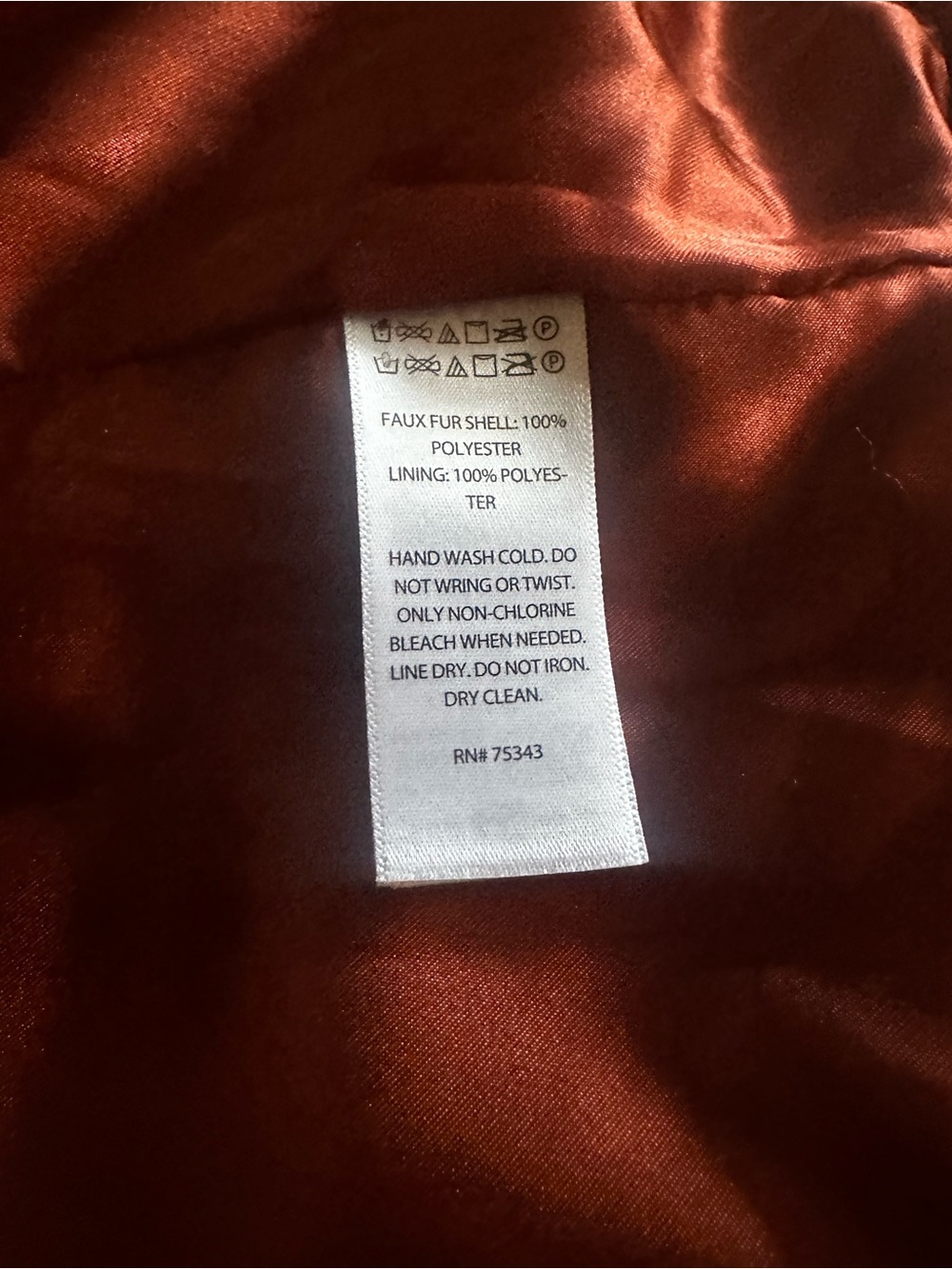 Rachel Zoe Burnt Orange Faux Fur Vest - Picture 4 of 4